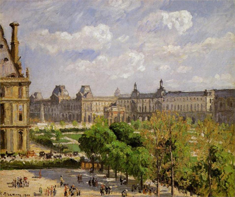 Place du Carrousel, the Tuileries Gardens - Camille Pissarro Paintings